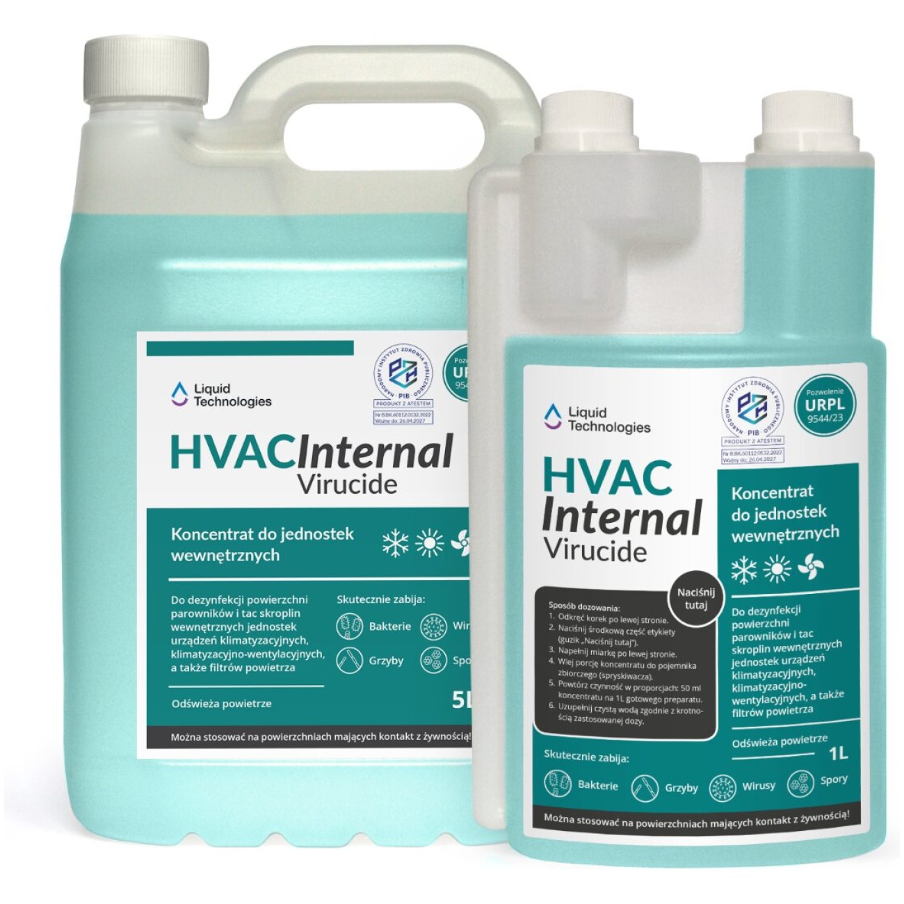 Środek do dezynfekcji klimatyzacji koncentrat 1 L - Liquid Technologies HVAC Internal Virucide