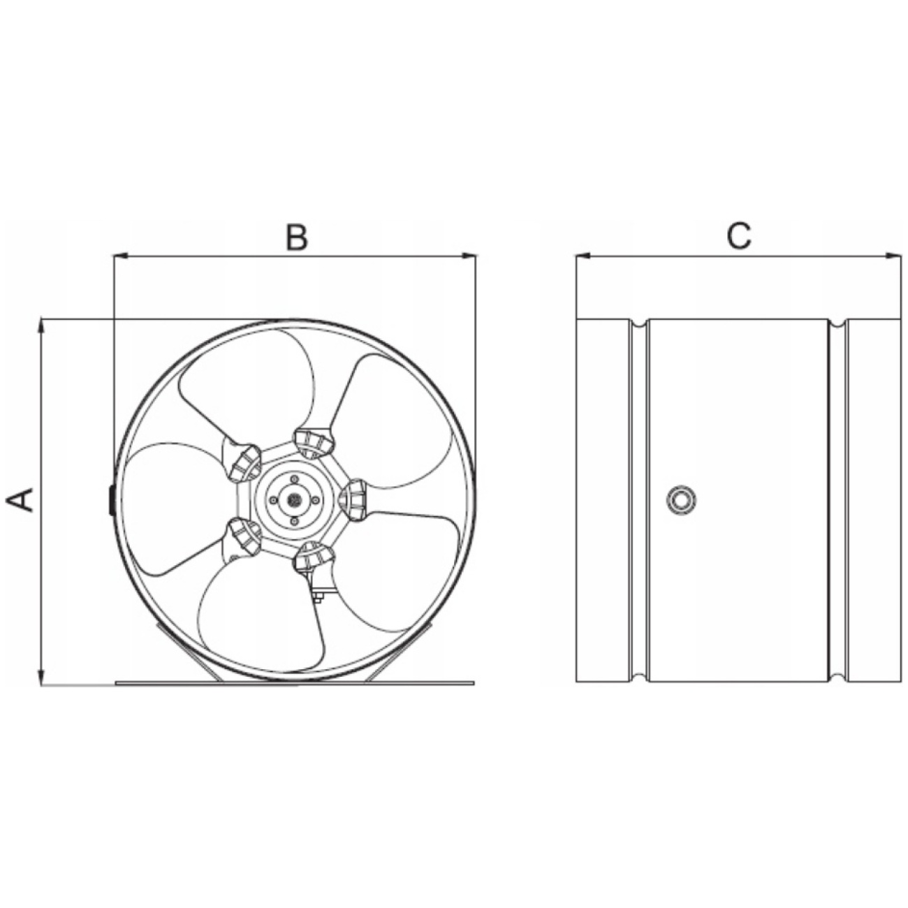 Wentylator kanałowy 250 mm przemysłowy metalowy - AIRROXY 01-103