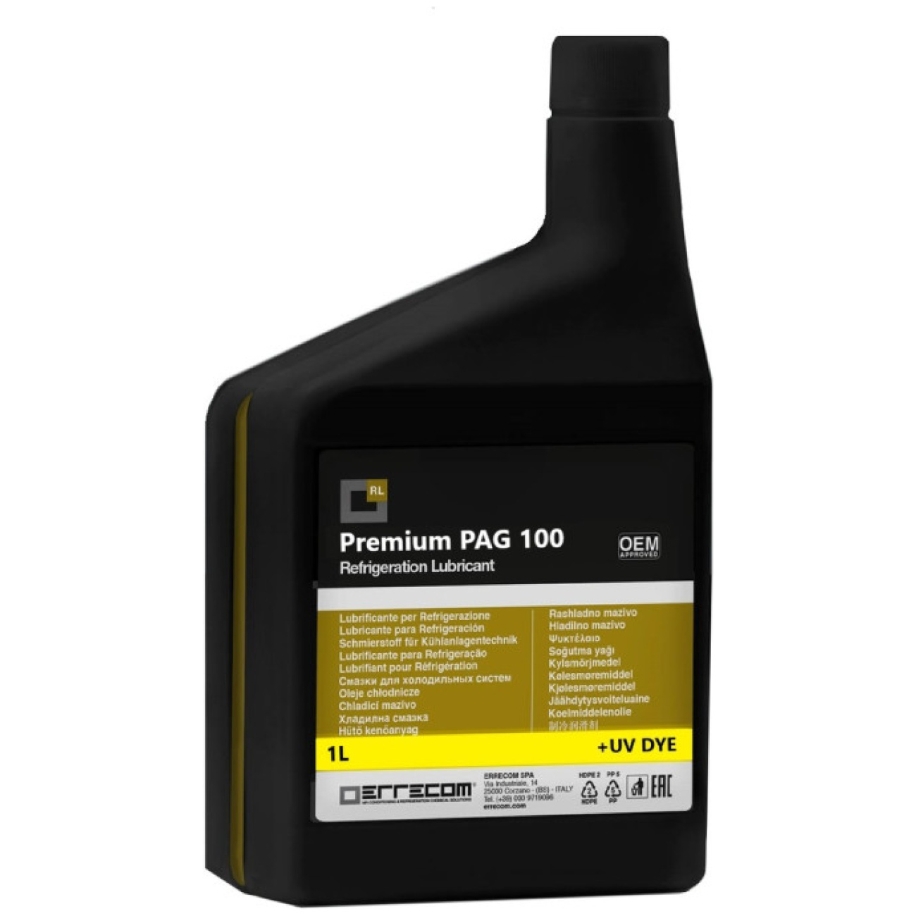 Olej PREMIUM PAG 100 (ND9) do układów klimatyzacji (1 L) - ERRECOM 6008
