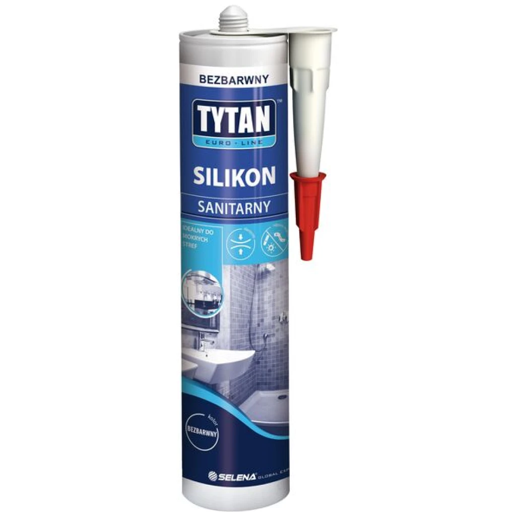 Silikon sanitarny bezbarwny 280 ml - TYTAN EUROLINE