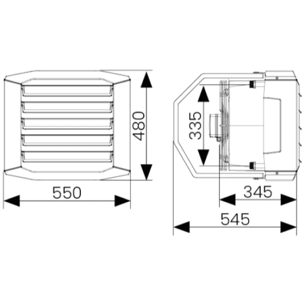 ZESTAW: Nagrzewnica wodna 32,7 kW - FLOWAIR LEO S3 + konsola montażowa + termostat