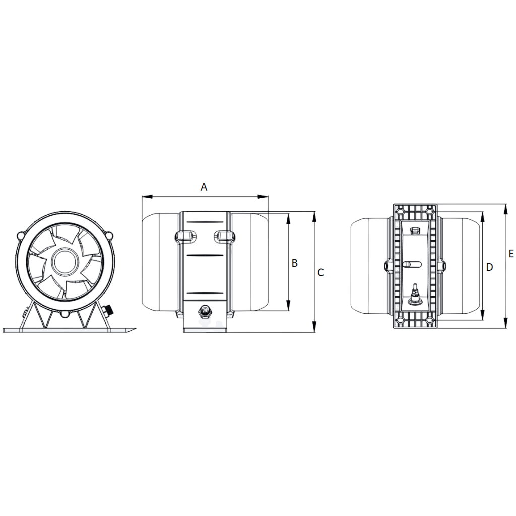 WENTYLATOR KANAŁOWY 100 MM Z REDUKCJĄ 125/100 - BROOKVENT BTP EC PRO 100