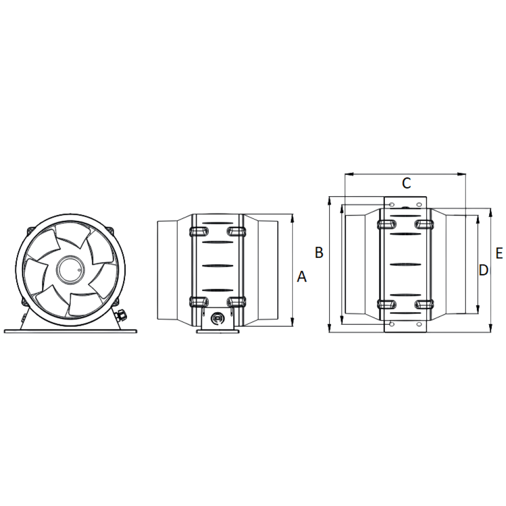 Wentylator kanałowy 160 mm - Brookvent BTP EC 160