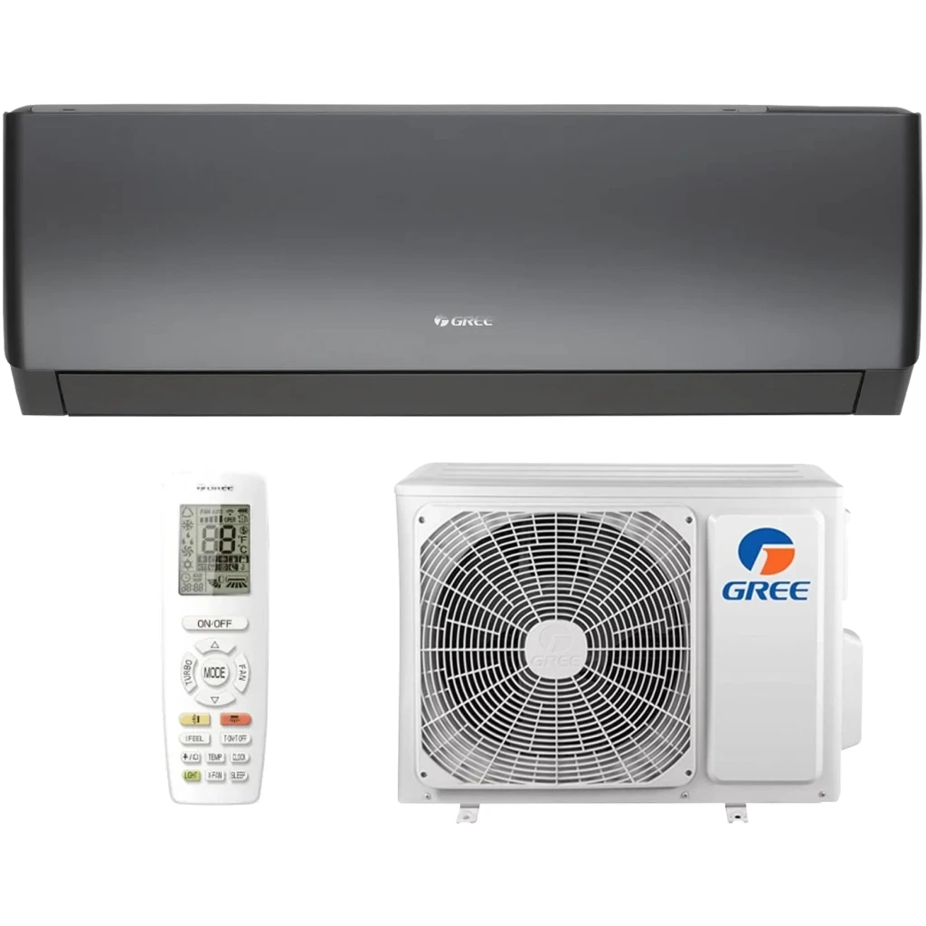 Klimatyzator ścienny 3,5 kW grafitowy mat (komplet) - Gree Pular PRO DARK PP12D (GWH12AGC-K6DNA4F/I, GWH12AFC-K6DNA2F/O)