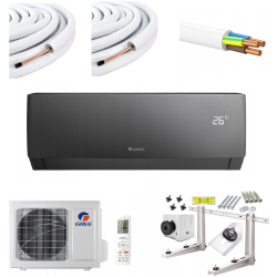 Zestaw klimatyzator ścienny 3,5 kW gotowy do montażu - Gree Pular PRO DARK PP12D (GWH12AGC-K6DNA4F/I, GWH12AFC-K6DNA2F/O)