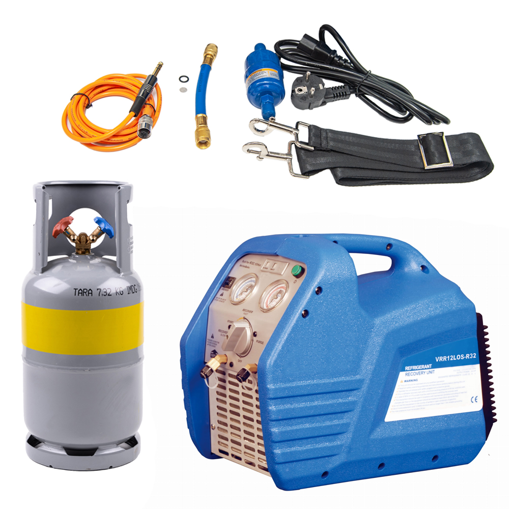 Stacja odzysku czynnika chłodniczego VALUE VRR12L-R32 z butlą Stacja odzysku czynnika chłodniczego VALUE VRR12L-R32 z butlą