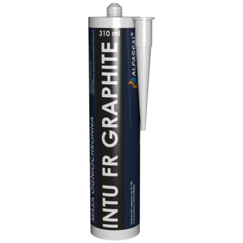 Masa ogniochronna, kartusz PPOŻ 310 ml - Alfaseal INTU FR GRAPHITE