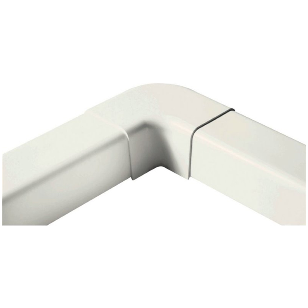 Kolano 90 st. do korytka instalacyjnego PVC, kąt płaski, zakręt (8 szt.) - ARTIPLASTIC 0807CP-W