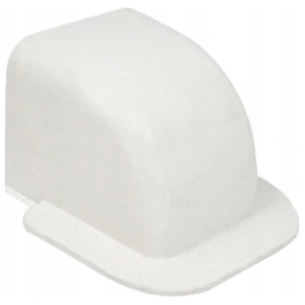 Maskownica przyścienna korytka PVC, narożnik przyścienny z rozetą 80 mm (6 szt.) - ARTIPLASTIC 0809CM-W