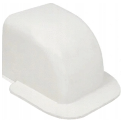 Maskownica przyścienna korytka PVC, narożnik przyścienny z rozetą 80 mm (6 szt.) - ARTIPLASTIC 0809CM-W