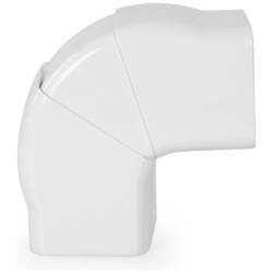 Łuk regulowany, kolano płaskie białe 80 mm (6 szt.) - ARTIPLASTIC 0822PR-W