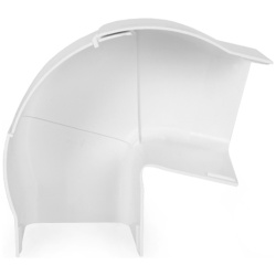 Łuk regulowany, kolano płaskie białe 80 mm (6 szt.) - ARTIPLASTIC 0822PR-W