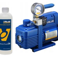 Zestaw: Pompa próżniowa 51 l/min jednostopniowa z wakuometrem - VALUE V-i120SV, Zestaw narzędzi Value - VTB-5B-II, Pręty do gięcia miedzi - YATO 21860