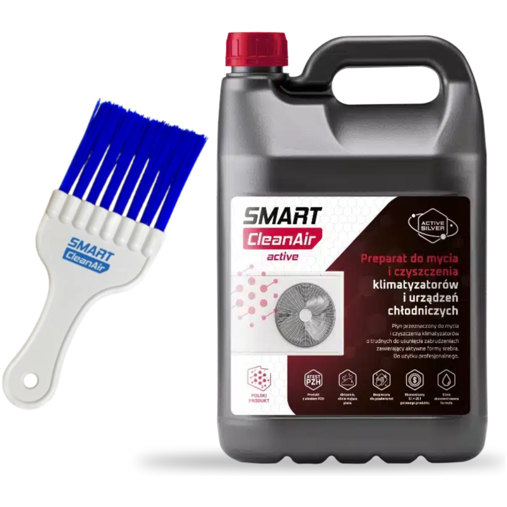 Koncentrat do mycia klimatyzatorów Smart CleanAir Activ 5 L (4:1) + Smart CleanAir Szczotka