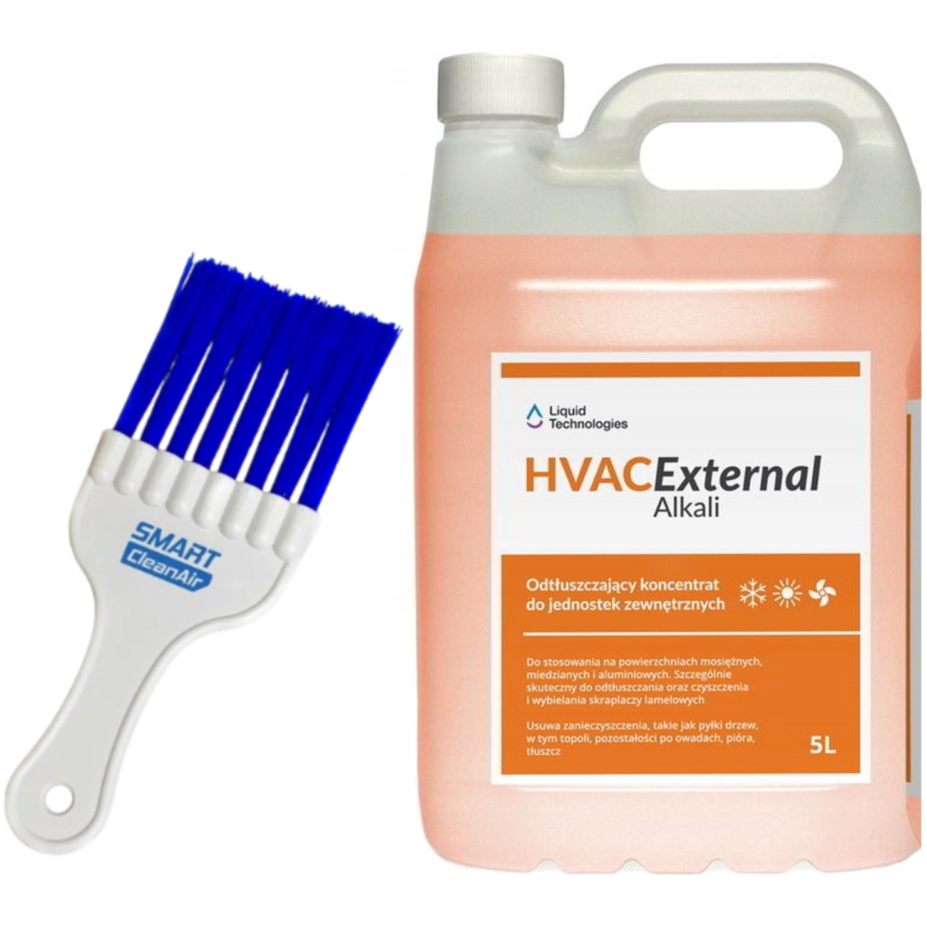 Koncentrat do czyszczenia klimatyzatorów (jedn.zewn.) HVAC External Alkali 5 L + SmartCleanAir szczotka