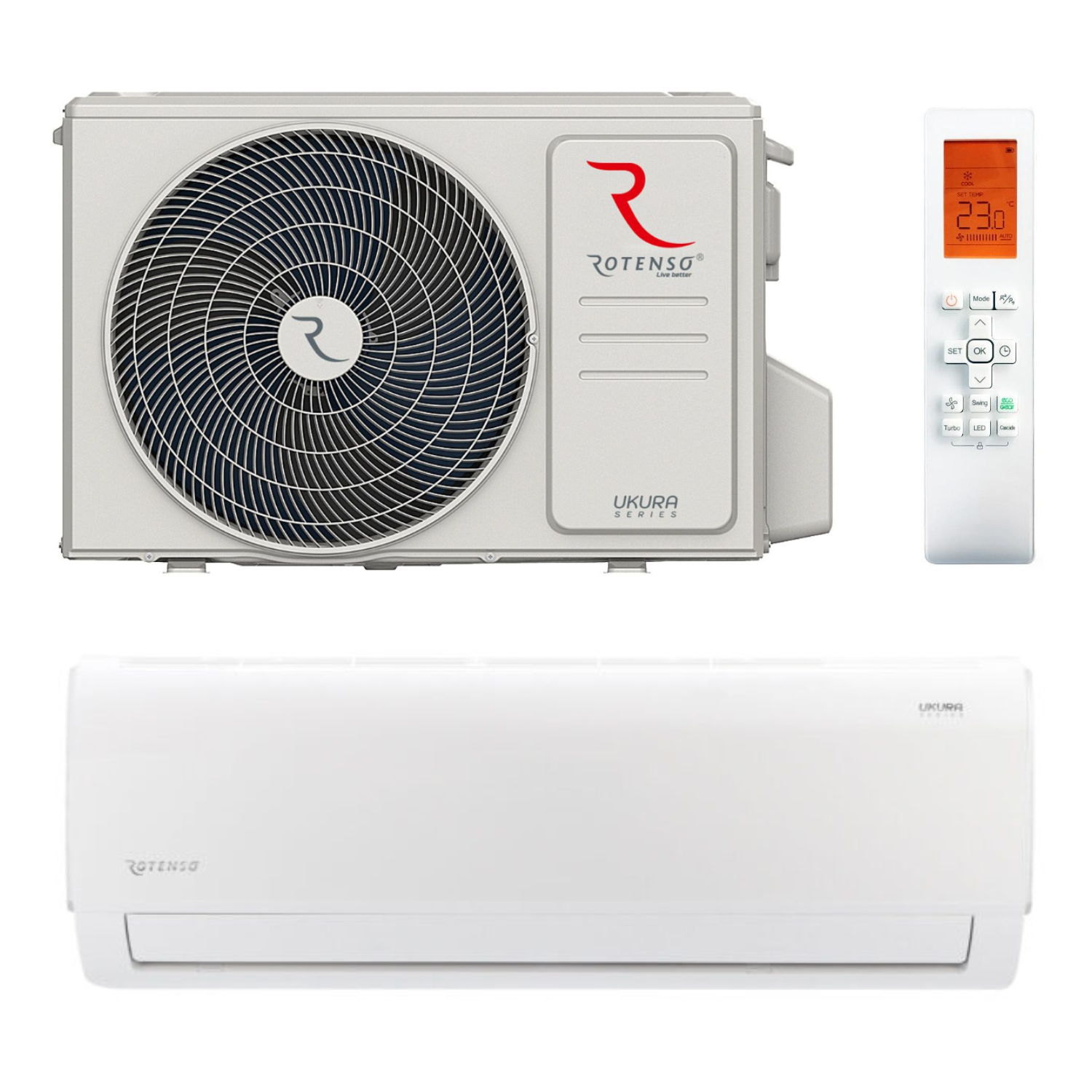 Klimatyzator ścienny 2,6 kW Split (komplet) - ROTENSO Ukura H 2,6 kW Klimatyzator ścienny 2,6 kW Split (komplet) - ROTENSO Ukura H 2,6 kW
