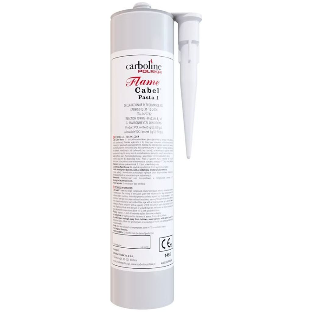 Pasta ogniochronna, masa PPOŻ w kartuszu 310 ml - Carboline Flame Cabel Pasta I