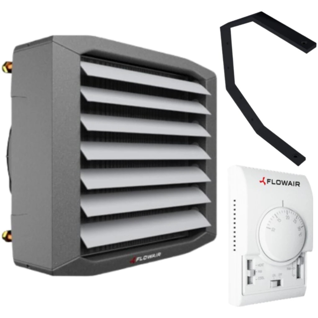 ZESTAW: Nagrzewnica wodna 65,2 kW LEO L3 + konsola montażowa + regulator - FLOWAIR