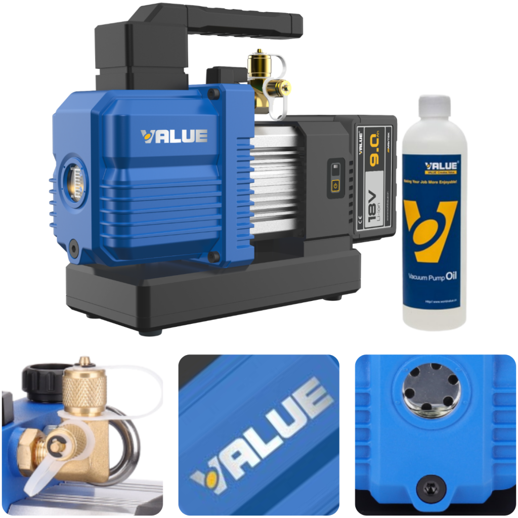 Pompa próżniowa akumulatorowa - VALUE VRP-4DLi