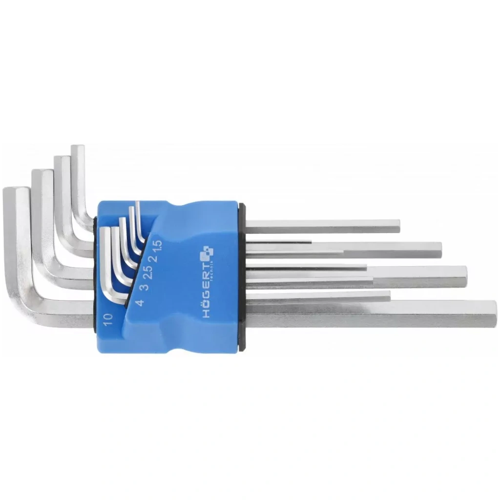 Klucze tamper torx CrV, extra długie 9 szt. - HOEGERT HT1W810