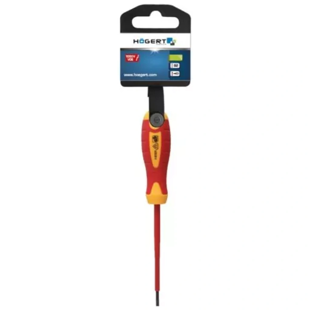 Wkrętak płaski izolowany 3 x 100 mm 1000V - HOEGERT HT1S903