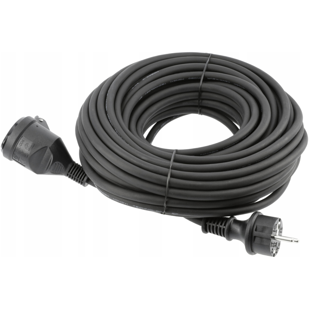 Przedłużacz w izolacji gumowej 20m - HOEGERT HT1E701