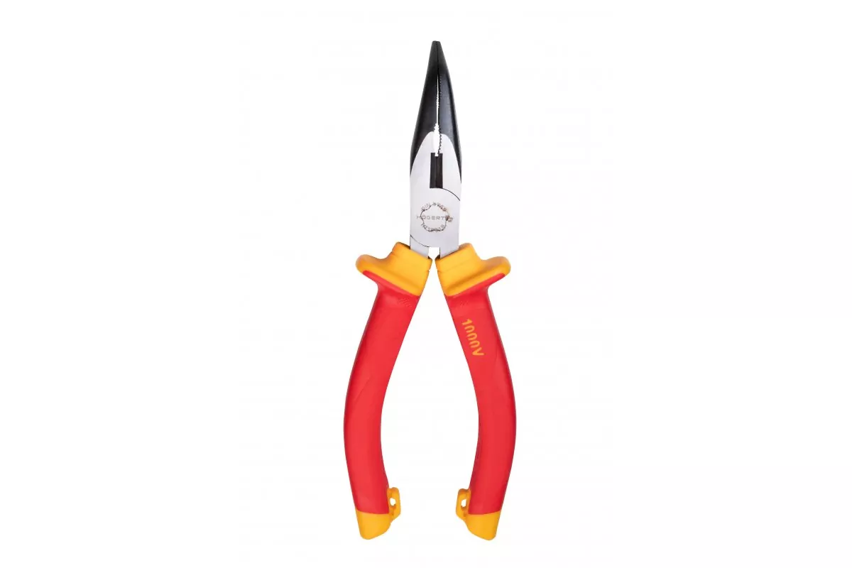 Szczypce wydłużone wygięte 160 mm 1000V, VDE - HOEGERT HT1P919 Szczypce wydłużone wygięte 160 mm 1000V, VDE - HOEGERT HT1P919