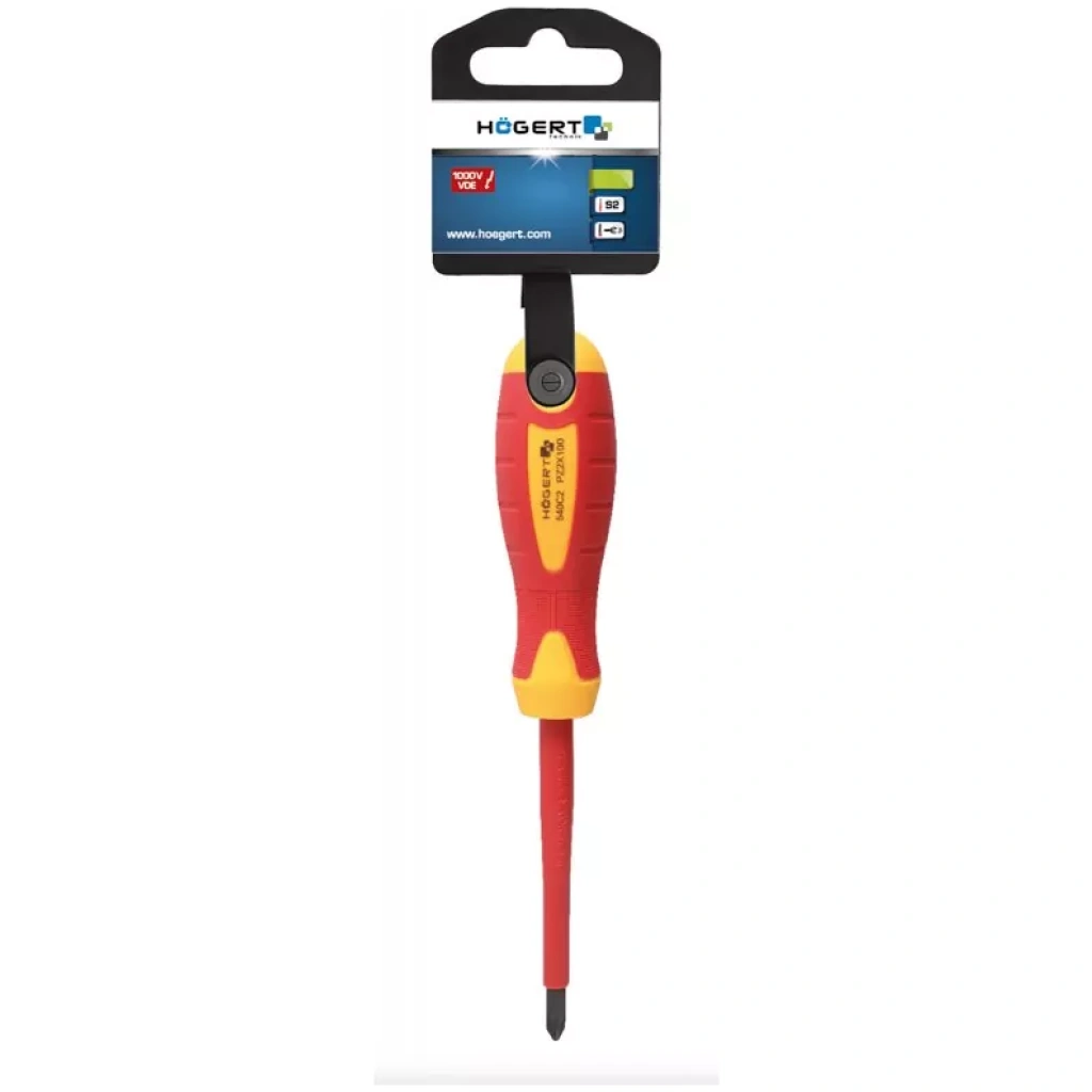 Wkrętak płaski izolowany 4 x 100 mm 1000V - HOEGERT HT1S904