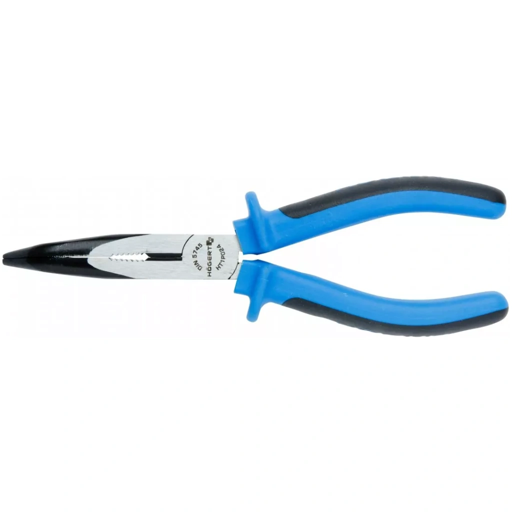 Szczypce wydłużone wygięte 200 mm, CrV - HOEGERT HT1P024