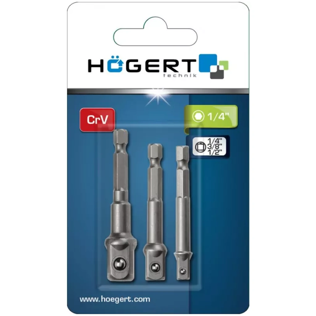 Adapter do nasadek, uchwyt wiertarkowy 1/4" - HOEGERT HT1S445