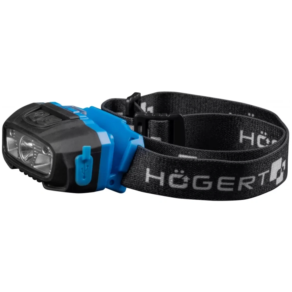 Lampa czołowa LED USB 6 funkcji z czujnikiem ruchu - HOEGERT HT1E421