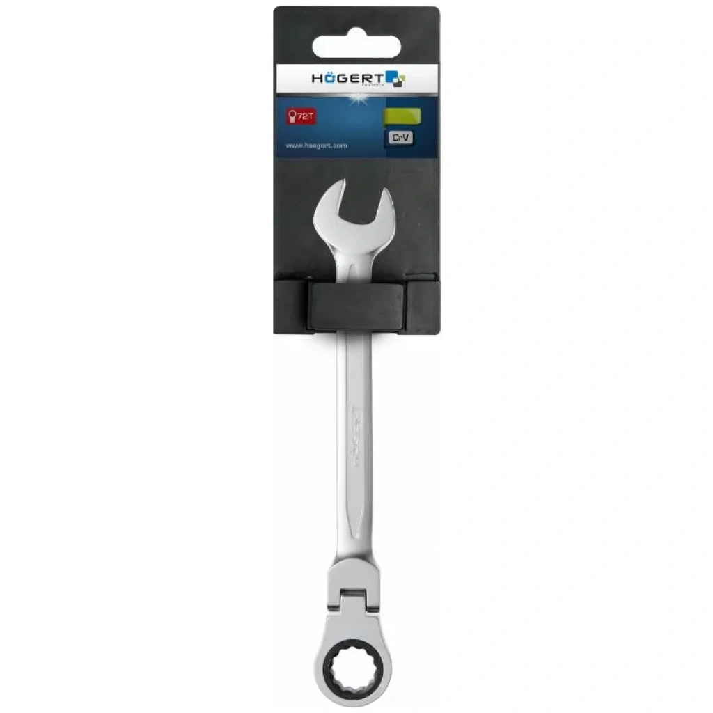 Klucz płasko oczkowy z przegubem 14 mm 72T - HOEGERT HT1R054