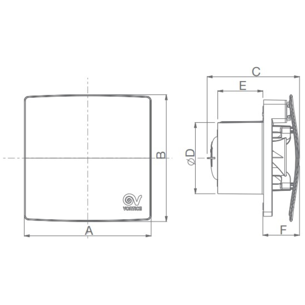 Wentylator łazienkowy ścienny sufitowy z timerem 120 mm - VORTICE PUNTO EVO FLEXO MEX 120/5" LL 1S T