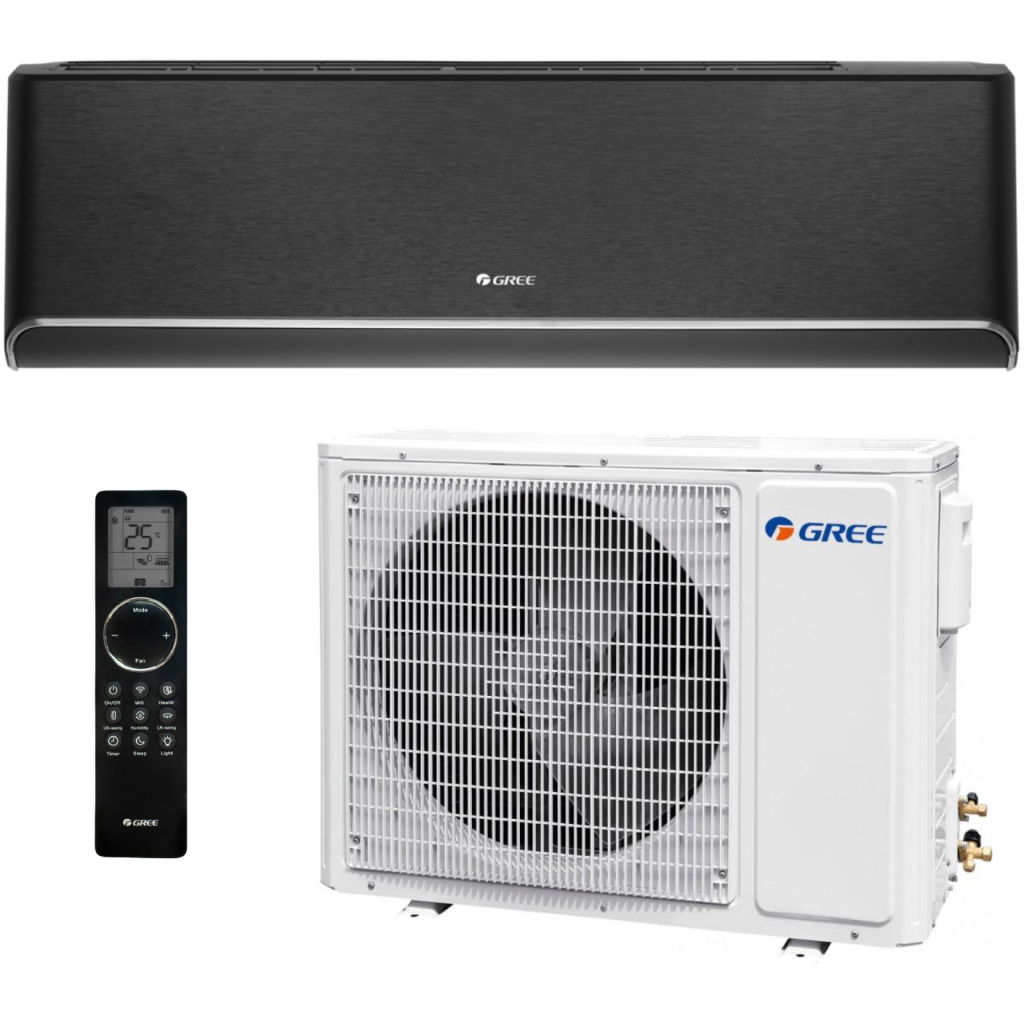 Klimatyzator ścienny 2,7 kW komplet SPLIT - GREE Airy Dark AI09D (GWH09AVCXB-K6DNA1B/I + GWH09AVCXB-K6DNA1B/O)