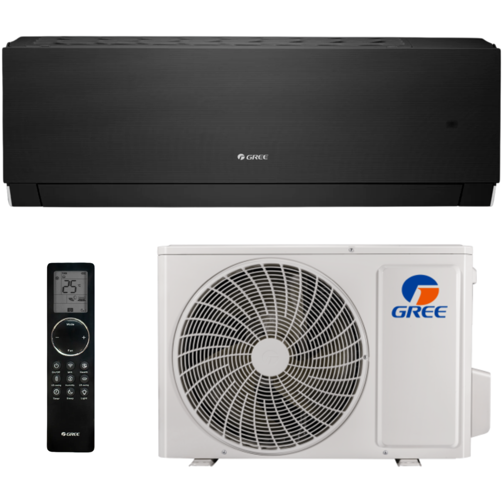 Klimatyzator ścienny 5,3 kW komplet SPLIT - GREE Clivia Satin Black CL18SB (GWH18AUDXD-K6DNA1A/I + GWH18AUDXD-K6DNA1A/O)