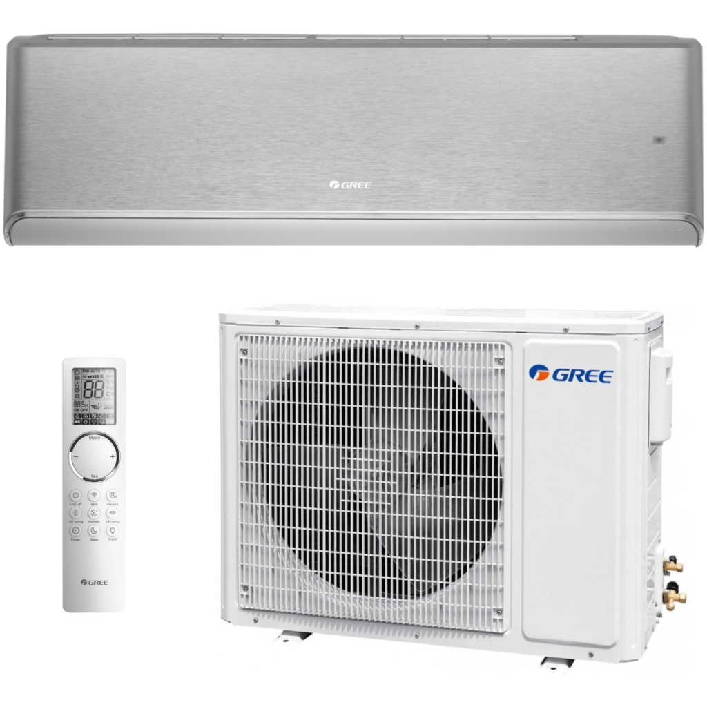 Klimatyzator ścienny 5,3 kW komplet SPLIT - GREE Airy Silver AI18S (GWH18AVDXE-K6DNA1A/I + GWH18AVDXE-K6DNA1A/O)