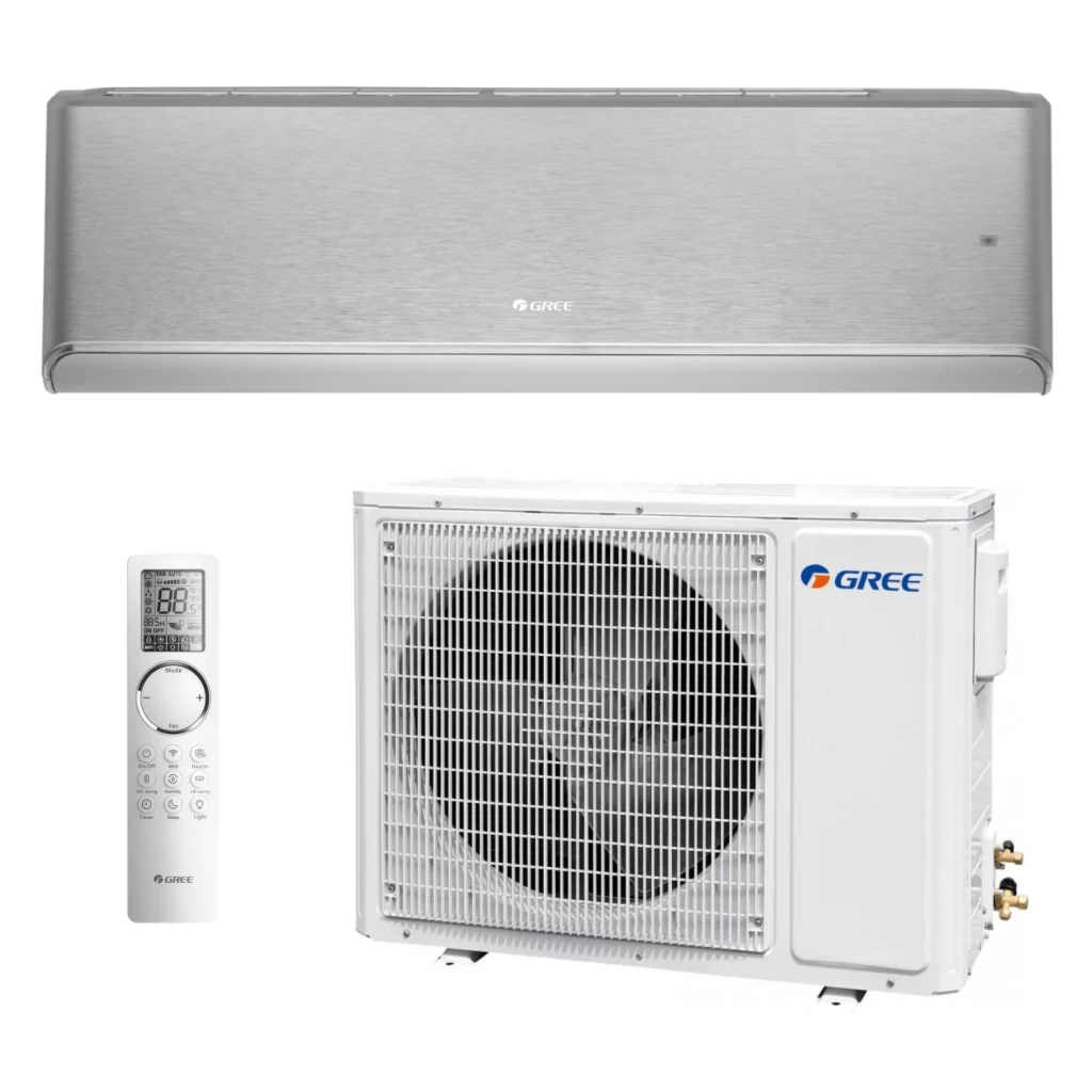 Klimatyzator ścienny 3,5 kW komplet SPLIT - GREE Airy Silver AI12 (GWH12AVCXD-K6DNA1A/I + GWH12AVCXD-K6DNA1A/O)