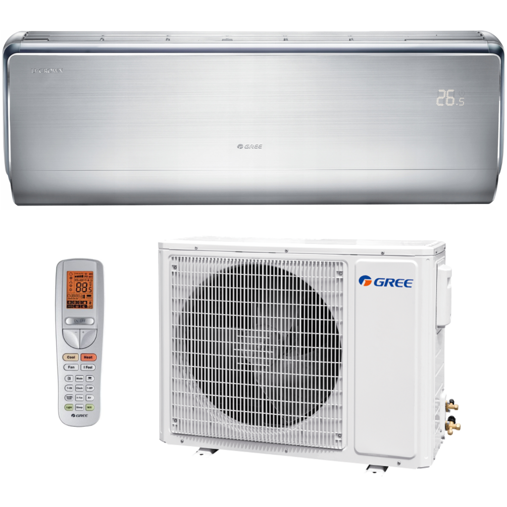 Klimatyzator ścienny 2,7 kW komplet SPLIT - GREE U-Crown Silver UC09S (GWH09UB-K6DNA4A/I + GWH09UB-K6DNA4A/O)