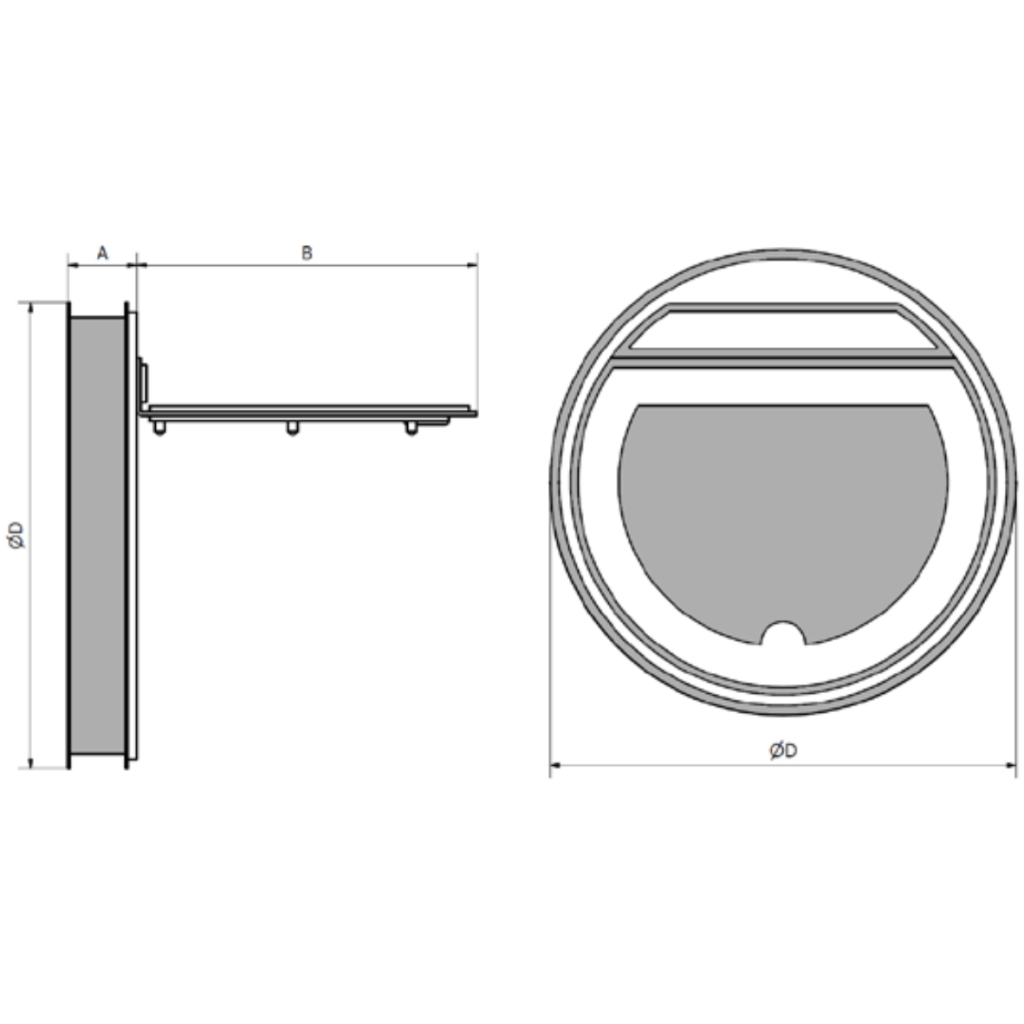Klapa zwrotna z magnesem do okapu BLU.125 - 2MS Serwis
