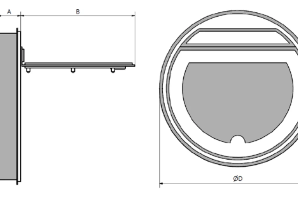 Klapa zwrotna z magnesem do okapu BLU.125 - 2MS Serwis