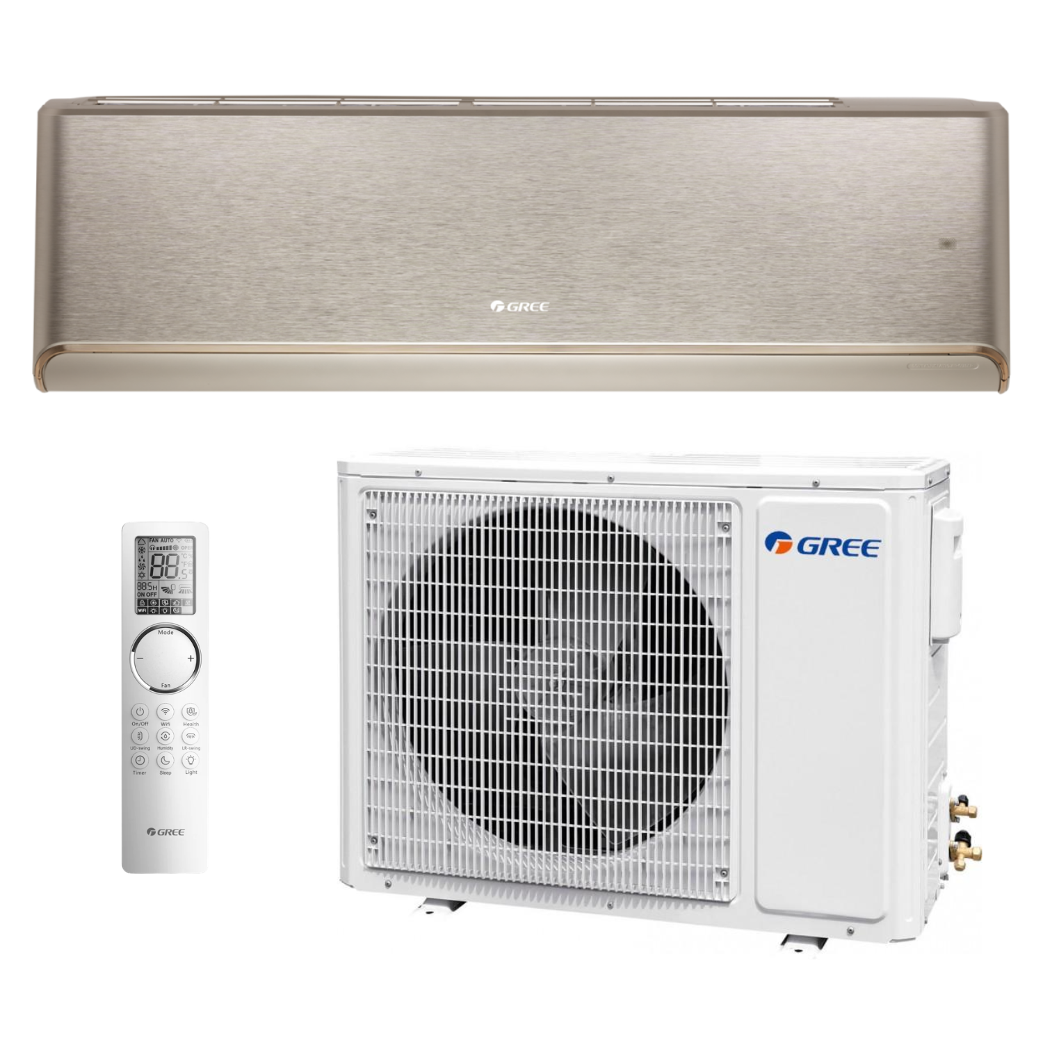 Klimatyzator ścienny 5,3 kW komplet SPLIT - GREE Airy Champagne AI18 (GWH18AVDXE-K6DNA1A/I + GWH18AVDXE-K6DNA1A/O) Klimatyzator ścienny 5,3 kW komplet SPLIT - GREE Airy Champagne AI18 (GWH18AVDXE-K6DNA1A/I + GWH18AVDXE-K6DNA1A/O)