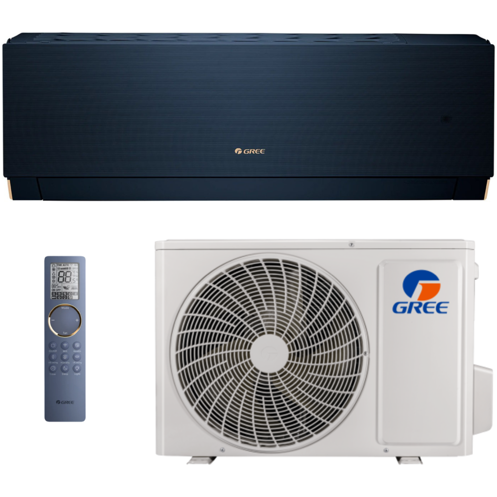 Klimatyzator ścienny 5,3 kW komplet SPLIT - GREE Clivia Navy Blue CL18N (GWH18AUDXD-K6DNA1A/I + GWH18AUDXD-K6DNA1A/O)