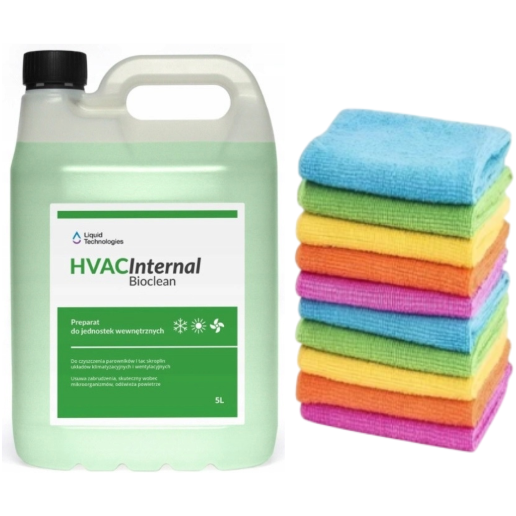 Środek do czyszczenia klimatyzatorów, jednostek wewnętrznych BioClean 5 l mikrofibra - Liquid Technologies