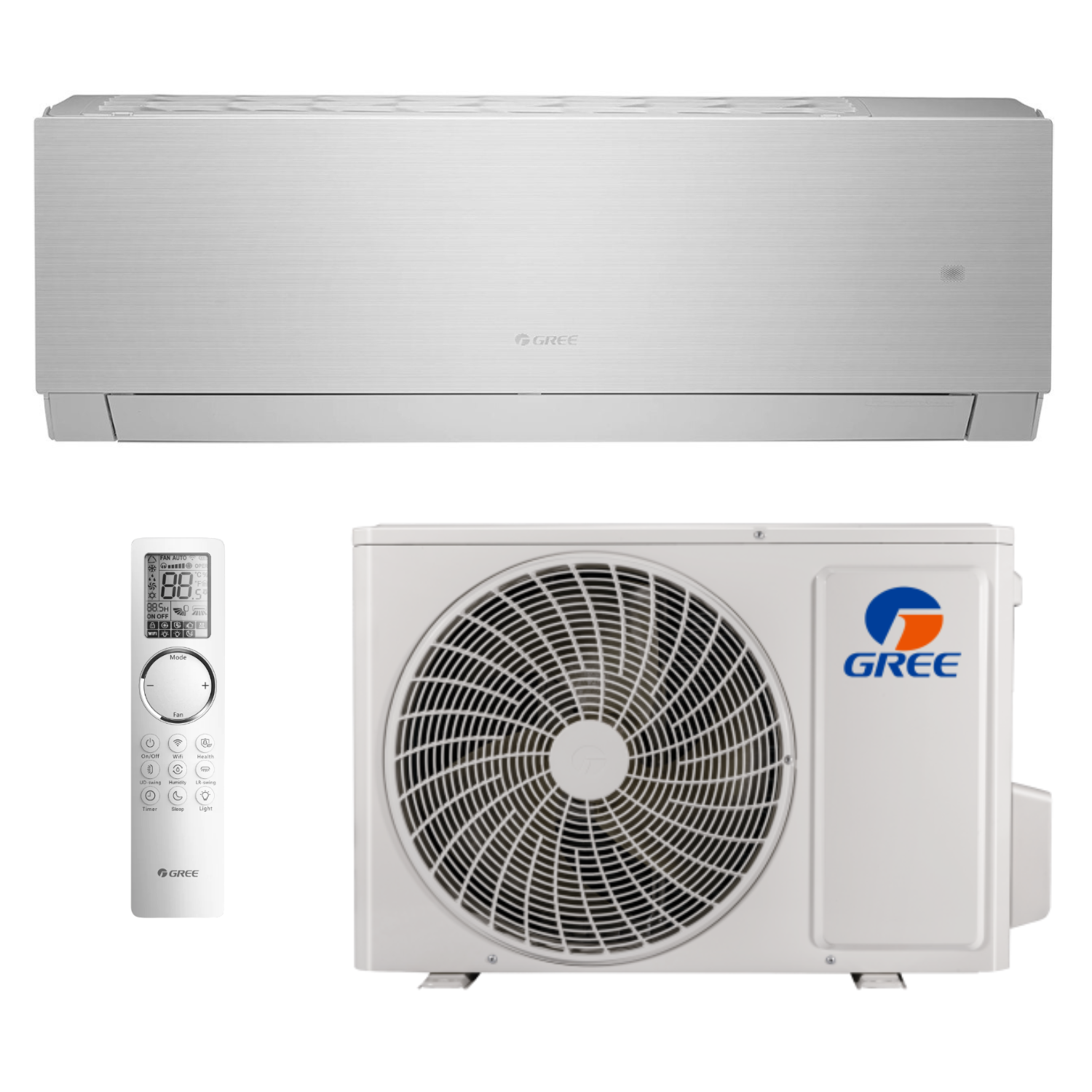 Klimatyzator ścienny 2,7 kW komplet SPLIT - GREE Clivia Silver CL09 (GWH09AUCXB-K6DNA1A/I + GWH09AUCXB-K6DNA1A/O) Klimatyzator ścienny 2,7 kW komplet SPLIT - GREE Clivia Silver CL09 (GWH09AUCXB-K6DNA1A/I + GWH09AUCXB-K6DNA1A/O)